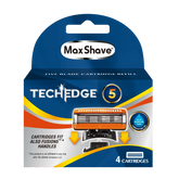 Max-shave Tech Edge Mens 5 Blade Refill 4's